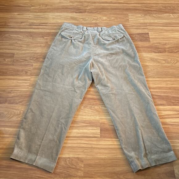 LL Bean Pants Mens 34x30 Brown Tan Country Corduroy Pocket Straight Leg Preppy - Picture 3 of 7